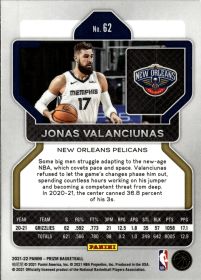 Jonas Valanciunas - Panini Prizm Base Set 2021-22, Nr. 62