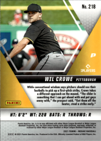 Wil Crowe - Panini Mosaic Base Set 2021, Nr. 218 – Rookie Card