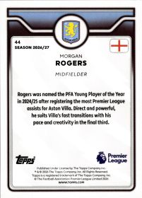 Morgan Rogers - Topps Flagship Premier League Base Set 2026-27, Nr. 44