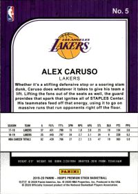Alex Caruso - Panini Hoops Premium Stock Base Set 2019-20, Nr. 5
