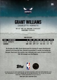 Grant Williams - Topps Signature Class Base Set 2025-26, Nr. 39