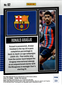 Ronald Araújo - Panini Score FIFA Base Set 2022-23, Nr. 62
