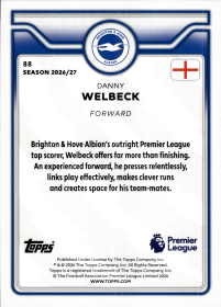 Danny Welbeck - Topps Flagship Premier League Base Set 2026-27, Nr. 88