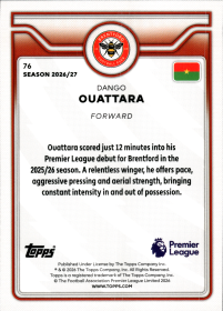 Dango Ouattara - Topps Flagship Premier League Base Set 2026-27, Nr. 76