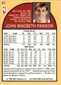 John Paxson - NBA Hoops Base Set 1990-91, Nr. 67