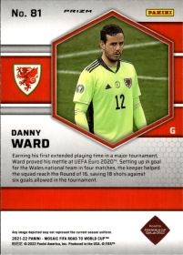 Danny Ward - Panini Mosaic FIFA Road to World Cup Base Set 2021-22, Nr. 81 – Rookie Card, Mosaic Red