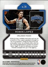 Robin Lopez - Panini Prizm Base Set 2021-22, Nr. 34