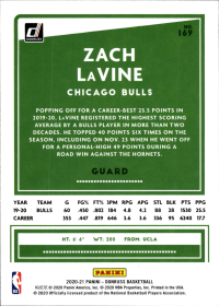 Zach LaVine - Panini Donruss Base Set 2020-21, Nr. 169