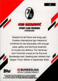 Igor Matanović - Topps Chrome Bundesliga Base Set 2025-26, Nr. 33