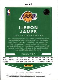 LeBron James - Panini Donruss Optic Base Set 2021-22, Nr. 41