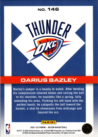 Darius Bazley - Panini Recon Base Set 2021-22, Nr. 146