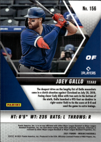 Joey Gallo - Panini Mosaic Base Set 2021, Nr. 156