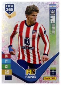 Giuliano Simeone - Panini Adrenalyn XL FIFA 365 Fan Favourites 2026-27, Nr. 425 – Insert