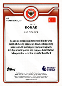 Yunus Konak - Topps Flagship Premier League Base Set 2026-27, Nr. 66