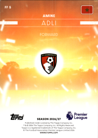 Amine Adli - Topps Flagship Premier League Flying the Flag 2026-27, Nr. FF 5 – Insert