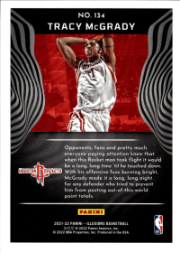 Tracy McGrady - Panini Illusions Base Set 2021-22, Nr. 134 – Trophy Collection Bronze