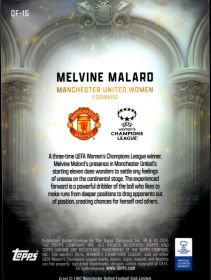 Melvine Malard - Topps Chrome UEFA Women's Champions League Queens of Football 2025-26, Nr. QF-15 – Nummeriert, Blue Refractor, Insert