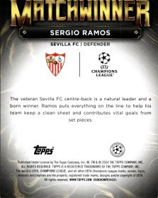 Sergio Ramos - Topps Superstars UEFA Club Competitions Matchwinner 2023-24