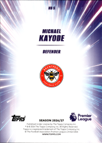 Michael Kayode - Topps Flagship Premier League Nitro Boost 2026-27, Nr. NB 5 – Insert