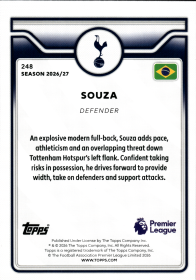 Souza - Topps Flagship Premier League Base Set 2026-27, Nr. 248 – Rookie Card