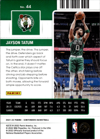Jayson Tatum - Panini Contenders Season Ticket 2021-22, Nr. 44