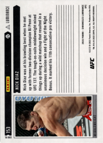 Nick Diaz - Panini Chronicles UFC Luminance 2022, Nr. 153