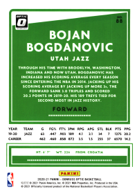 Bojan Bogdanovic - Panini Donruss Optic Base Set 2020-21, Nr. 88