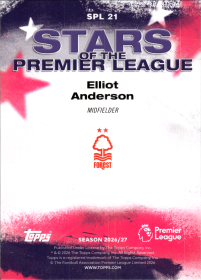Elliot Anderson - Topps Flagship Premier League Stars of the Premier League 2026-27, Nr. SPL 21 – Insert