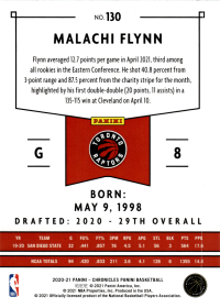 Malachi Flynn - Panini Chronicles Panini 2020-21, Nr. 130