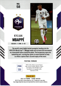 Kylian Mbappé - Panini Score Base Set 2021-22, Nr. 58