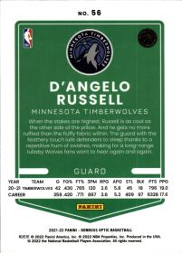 D'Angelo Russell - Panini Donruss Optic Base Set 2021-22, Nr. 56