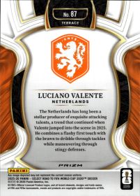 Luciano Valente - Panini Select FIFA Road to World Cup Terrace 2025-26, Nr. 87 – Rookie Card, Teal and Blue