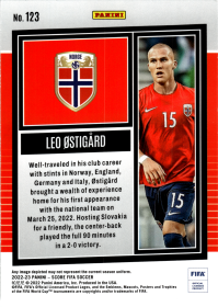 Leo Østigård - Panini Score FIFA Base Set 2022-23, Nr. 123