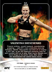 Valentina Shevchenko - Panini Chronicles UFC Origins 2022, Nr. 134