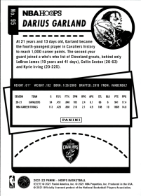 Darius Garland - Panini Hoops Base Set 2021-22, Nr. 95