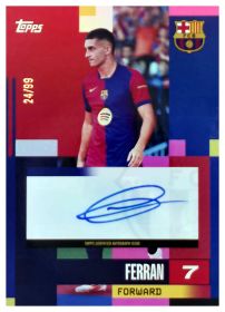 Ferran Torres - Topps FC Barcelona Team Set Autographs 2024-25, Nr. AU-FT – Autogramm, Nummeriert, Pink