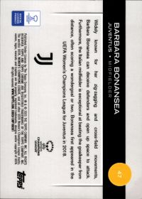 Barbara Bonansea - Topps Chrome UEFA Women's Champions League Base Set 2024-25, Nr. 47