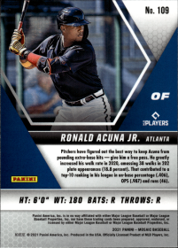 Ronald Acuna Jr. - Panini Mosaic Base Set 2021, Nr. 109