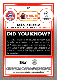 João Cancelo - Topps Merlin Chrome UEFA Club Competitions Base Set 2022-23, Nr. 57