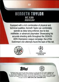 Kenneth Taylor - Topps UEFA Club Competitions Base Set 2025-26, Nr. 127 – Diamante