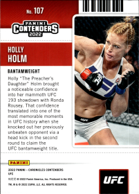 Holly Holm - Panini Chronicles UFC Contenders Season Ticket 2022, Nr. 107