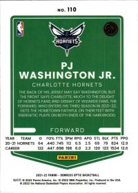 PJ Washington Jr. - Panini Donruss Optic Base Set 2021-22, Nr. 110