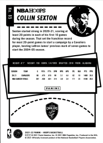 Collin Sexton - Panini Hoops Base Set 2021-22, Nr. 85
