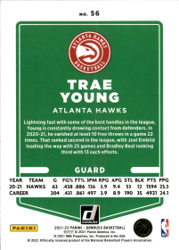 Trae Young - Panini Donruss Base Set 2021-22, Nr. 56