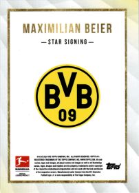 Maximilian Beier - Topps Bundesliga Summer Signings Star Signing 2024-25