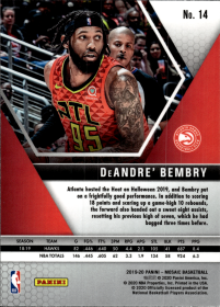 DeAndre' Bembry - Panini Mosaic Base Set 2019-20, Nr. 14