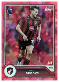 David Brooks - Topps Flagship Premier League Base Set 2026-27, Nr. 55 – Nummeriert, Red Mini Diamond Parallel