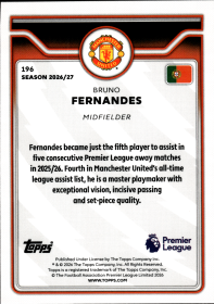 Bruno Fernandes - Topps Flagship Premier League Base Set 2026-27, Nr. 196