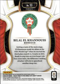 Bilal El Khannouss - Panini Select FIFA Road to World Cup Terrace 2025-26, Nr. 53
