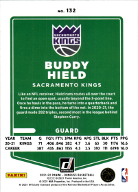 Buddy Hield - Panini Donruss Base Set 2021-22, Nr. 132
